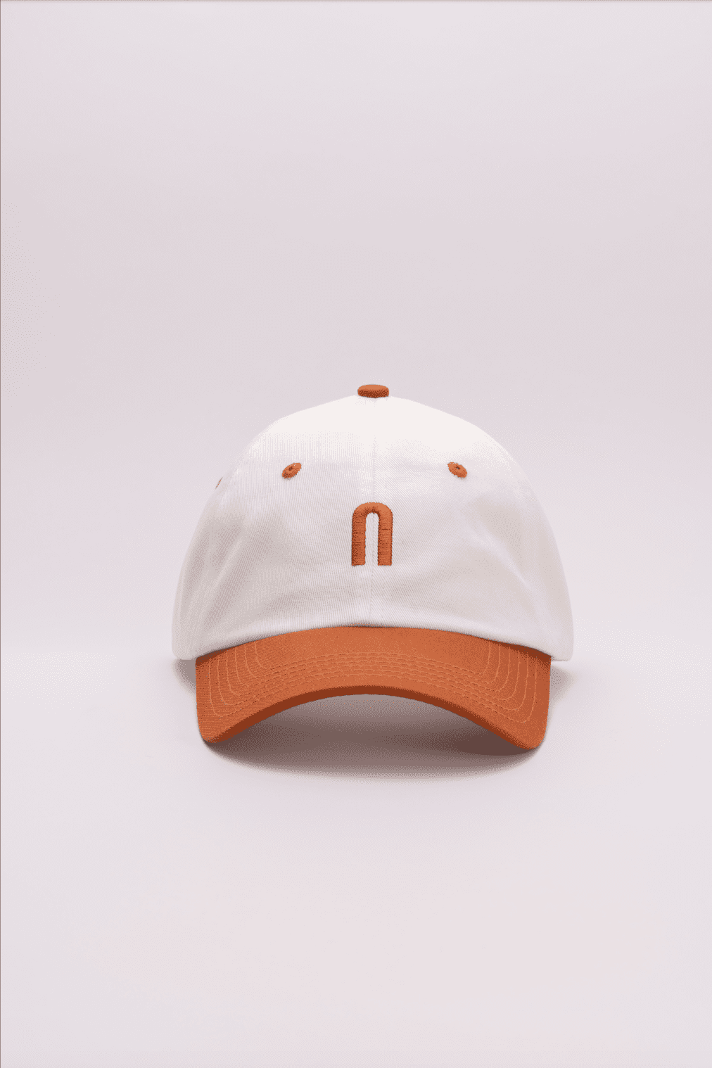 Classic Cotton Cap, White-Orange edition - LINE fshn